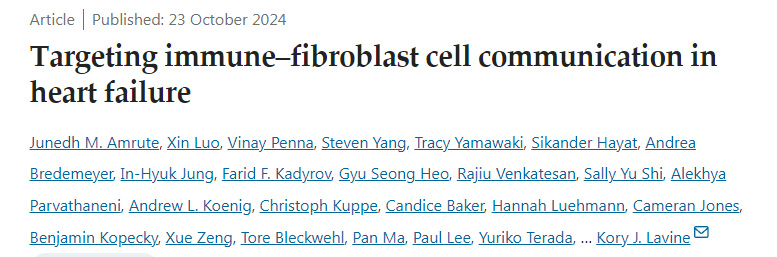 
心力衰竭中靶向免疫-成纖維細胞通訊
