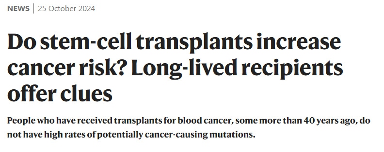 干細(xì)胞移植會(huì)增加癌癥風(fēng)險(xiǎn)嗎？長壽的接受者提供線索