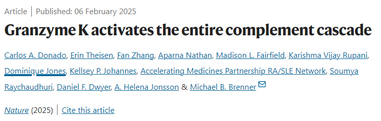 顆粒酶K激活整個補(bǔ)體級聯(lián)反應(yīng)