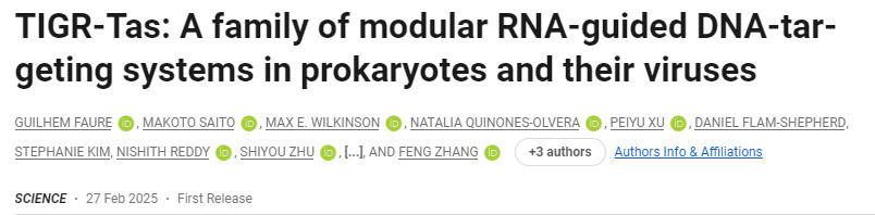 TIGR-Tas：原核生物及其病毒中的模塊化RNA引導(dǎo)DNA靶向系統(tǒng)家族