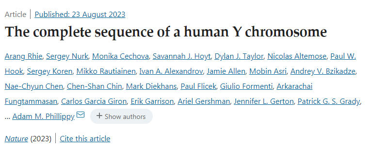 Y染色體的基因組區(qū)域終于被完全測序 Y染色體的基因組區(qū)域終于被完全測序