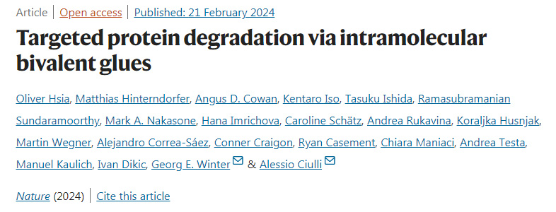 分子內(nèi)二價膠靶向降解蛋白質(zhì) 分子內(nèi)二價膠靶向降解蛋白質(zhì)