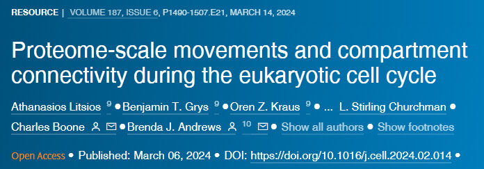 真核細(xì)胞周期中蛋白質(zhì)組規(guī)模的運(yùn)動(dòng)和隔室連接 真核細(xì)胞周期中蛋白質(zhì)組規(guī)模的運(yùn)動(dòng)和隔室連接