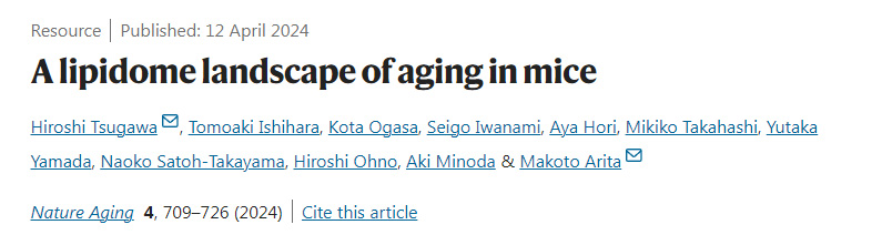小鼠衰老的脂質(zhì)代謝全景