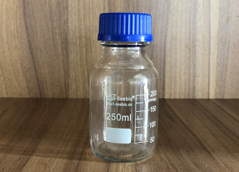 藍蓋試劑瓶，透明，250ml