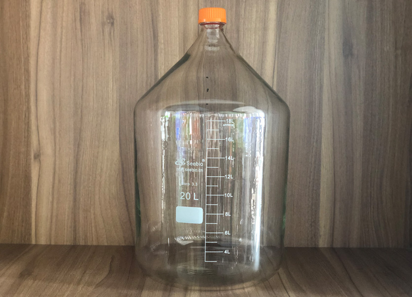 黃蓋試劑瓶，透明，20L